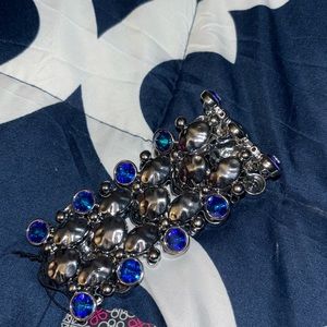 Blue custom bling bracelet
